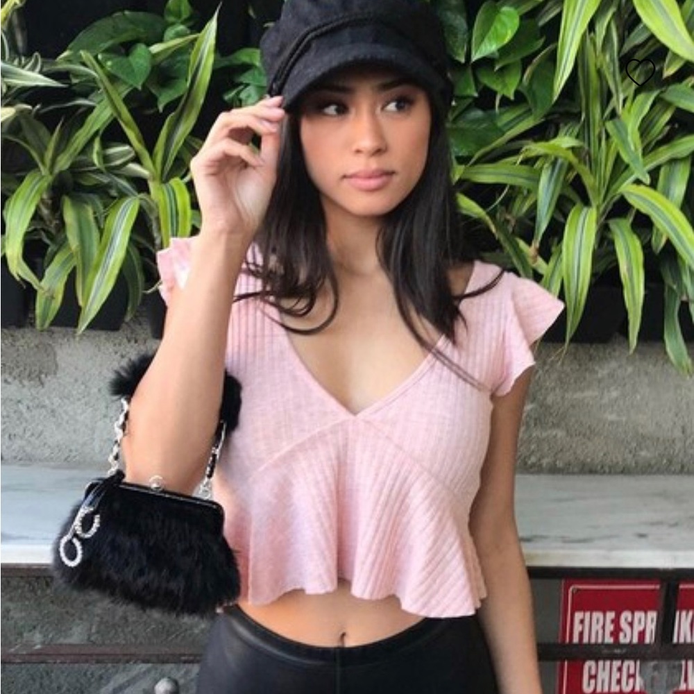 Pink crop top